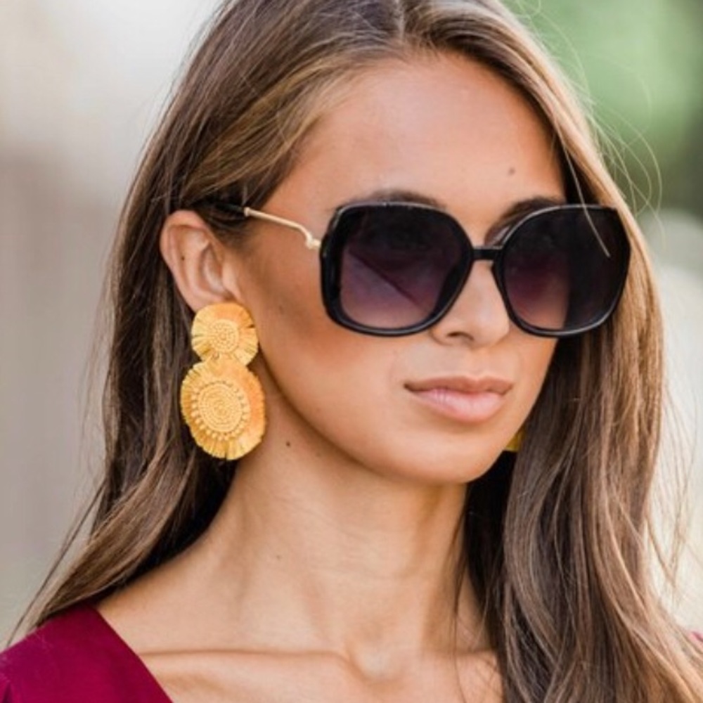 Mustard yellow earrings